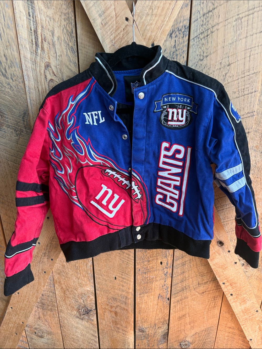 New York Giants Kids' NFL Jacket - Blue & Red